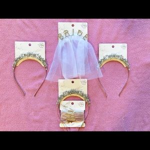 Bride Squad Tiaras and Bridesmaids Rhinestone and Silver bundle all for 18$!